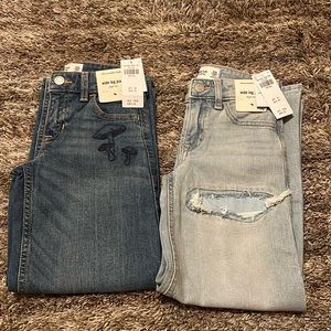 Abercrombie kids jeans bundle size 5/6 long wide leg